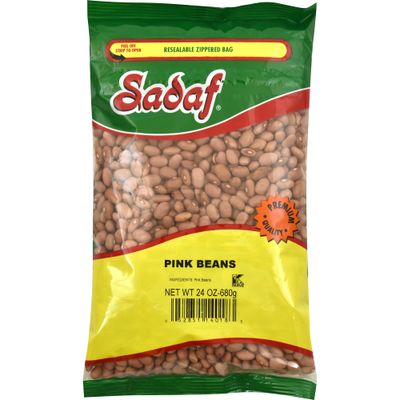 Sadaf Pink Beans - Dried Pink Beans for Cooking - Healthy &amp; Vegetarian Meal - Kosher - 24 Oz Resealable Bag
