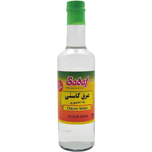 Sadaf Aragh Bid Meshk - Chicory Water - 100% Natural Flavored Water - Distilled Chicory Beverage - Kosher - 12.7 Oz Bottle