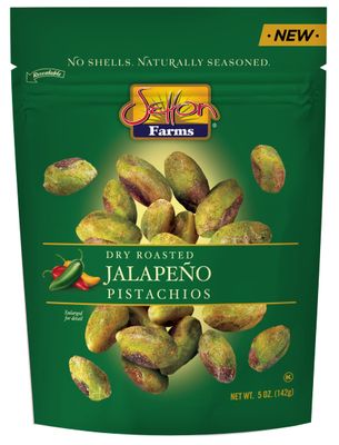 Setton Farms Naturally Seasoned Pistachio Kernels, Jalapeno, No Shell Pistachios, Certified Non-GMO, Gluten Free, Vegan and Kosher, 5 oz Resealable Pouch