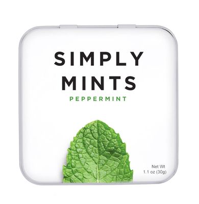 Simply Mints | Peppermint Breath Mints | Pack of Six (180 Pieces Total) | Breath Freshening + Aspartame-Free + Vegan + non-GMO