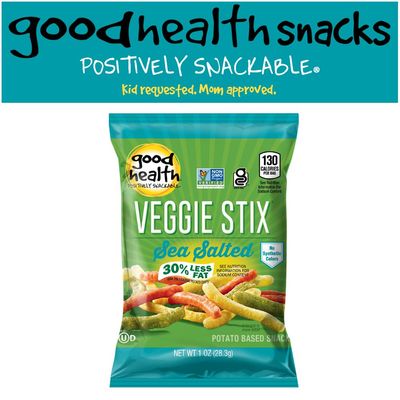 Good Health Crunchy Veggie Stix, Sea Salt (1 Oz Bags, 42 Count) Gluten Free Snacks, Great for Lunches or Snacking on The Go, Packed with Vitamins and Nutrients