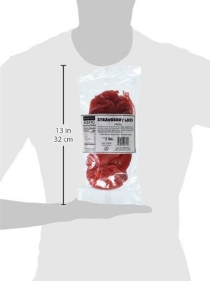 Kervan Candy Bebeto Strawberry Licorice Laces - Red Shoestring Licorice Laces for Braiding, Decorating Baked Goods &amp; Making Knots - Soft &amp; Chewy Candy (2 lbs)