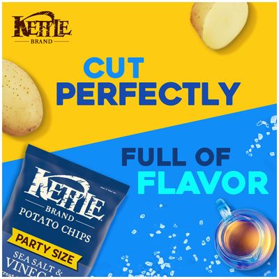 Kettle Brand Potato Chips Sea Salt &amp; Vinegar Kettle Chips, 13 Oz