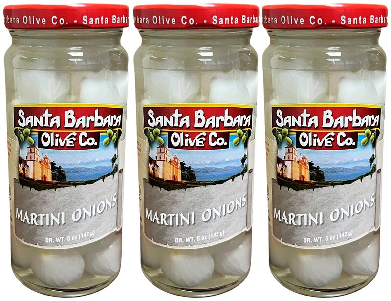 Santa Barbara Martini Onions in Vermouth 5oz, 3 pack