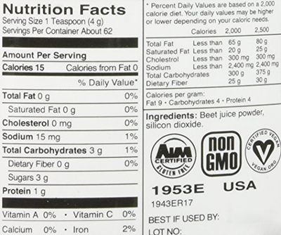 AIM Redi Beets for beet juice supplementation, 8.8 oz