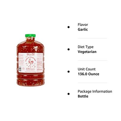 Huy Fong Chili Garlic Sauce, 8.50 Pound,Garlic,136.0 Ounce