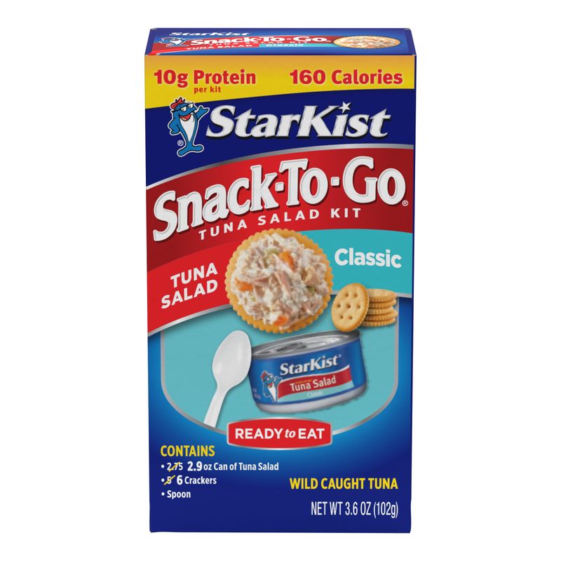 StarKist Snack-To-Go Ready to Eat Meals Tuna Salad Kit, 3.6 oz (1 Pack) Classic Tuna Salad with Crackers Kit