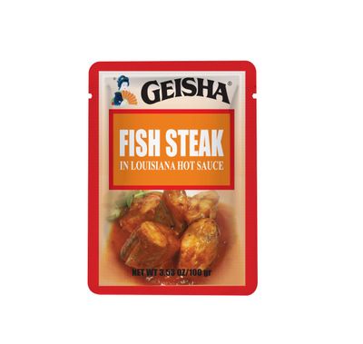 GEISHA Fish Steak in Louisiana Hot Sauce 3.53oz (Pack of 24), Fish Steak| HALAL &amp; Kosher Certified - Gluten Free - Wild Caught - Good Source of Protein