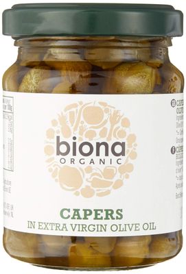 BIONA Organic Capers In Olive Oil, 120 GR