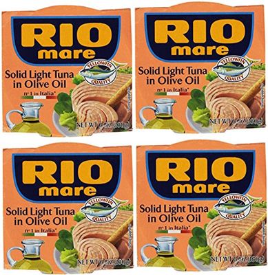 Rio Mare Solid Light Tuna in Olive Oil (Pack of 4, 6-oz cans)