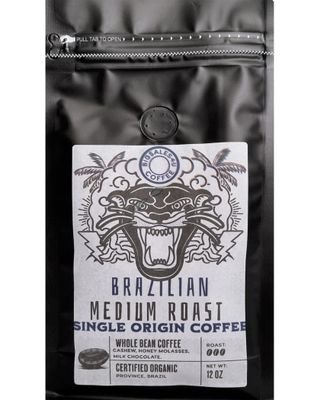 Brazilian Medium Roast Coffee by BigSales4U 12 Ounce Bag Whole Bean Coffee - Organic - Low Acid - Medium Roast - Single Origin - 100% Brazilian Coffee Beans - Direct Trade - Gourmet