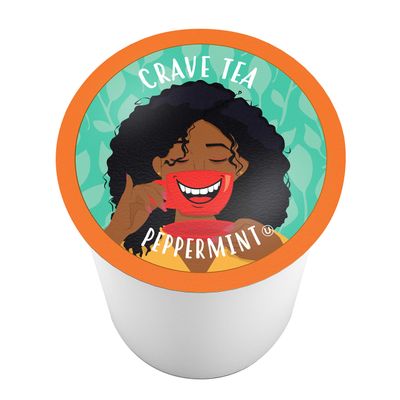 Crave Beverages Tea Pods, Peppermint for Keurig K Cup Brewers, 100 Count