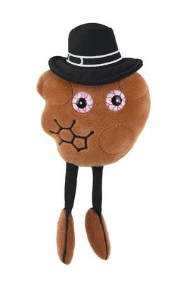 GIANTmicrobes Caffeine Plush- Learn about Science, Coffee and Tea History with this Memorable Gift for Friends, Scientists, Coffee Lovers, Tea Drinkers, Healthcare professionals, Teachers and Students