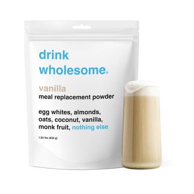 Drink Wholesome Vanilla Meal Replacement Powder | For Sensitive Stomachs | Easy to Digest | Gut Friendly | No Bloating | Dairy Free Meal Replacement | Lactose Free Meal Replacement | 1.83 lb