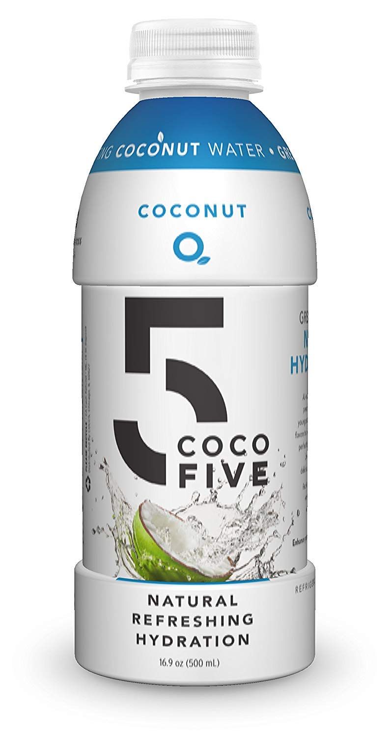 Coco5 Clean Sports Hydration Coconut Flavor | 100% Natural | 50% Less Sugar | Nothing Artificial | Non-GMO | Gluten Free | Developed by Pro Trainers for Pro Athletes | 16.9 Oz (Pack of 12)