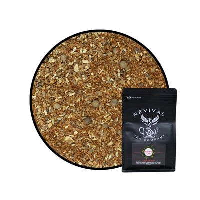 Revival Tea Company Rooibos Chai Tea - Rooibos Red Tea Blend with Fresh Spiced Chai Flavor - Caffeine Free - Loose Leaf 8 Ounces