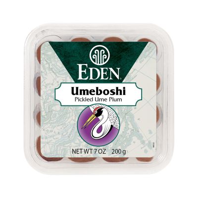 Eden Umeboshi Plum, Japanese Pickled Plum, Wakayama Grown, Whole, Traditionally Made in Japan, No MSG, No Chemical Additives, 7.05 oz