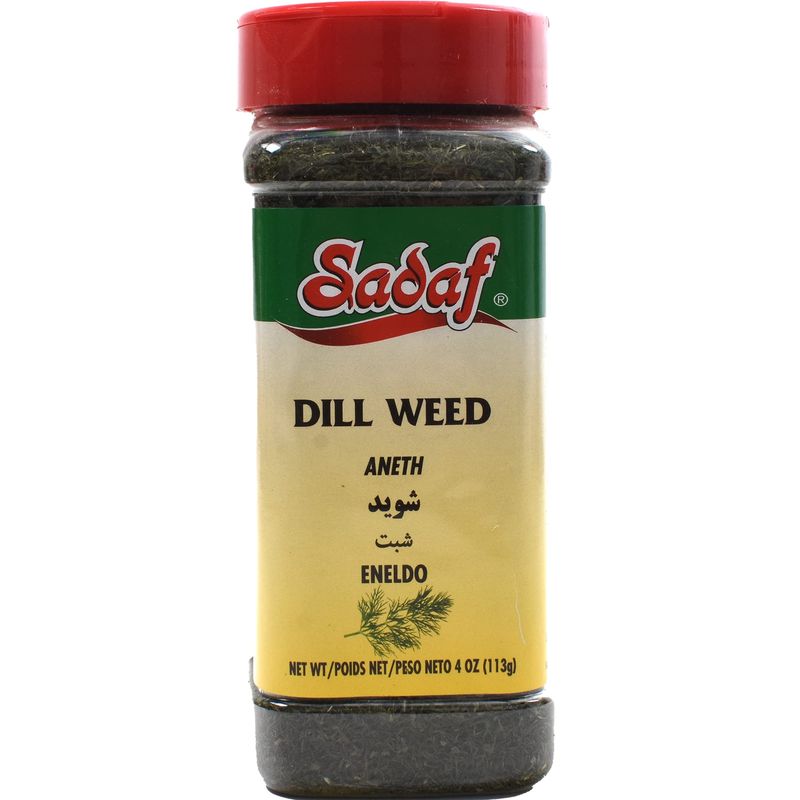 Sadaf Dill Weed 4 oz. - Dried Dill Weed - Dill Seasoning and Spice for Fish, Salads and Soups - Dry Dill Herb for pickling - Natural, Vegan, Kosher, Halal