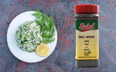 Sadaf Dill Weed 4 oz. - Dried Dill Weed - Dill Seasoning and Spice for Fish, Salads and Soups - Dry Dill Herb for pickling - Natural, Vegan, Kosher, Halal