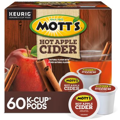 Mott&#39;s Hot Apple Cider, 60 Count (6 Packs of 10)