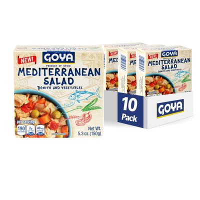 Goya Foods Mediterranean Bonito and Vegetables Salad, 5.30 Ounce (Pack of 10)
