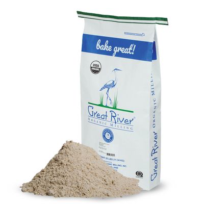 Great River Milling Organic Dark Rye Flour Whole Grain Rye Flour for Bread Unbromated, Non-GMO, Kosher Sourdough Starter Rich in Flavor, Perfect for Artisan Breads 25 Lb (Pack Of 1)