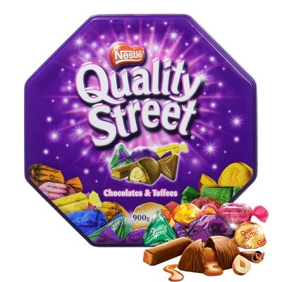 Nestle Quality Street Tin Extra Large, Can, Assorted Chocolates, Imported from United Kingdom 2lbs