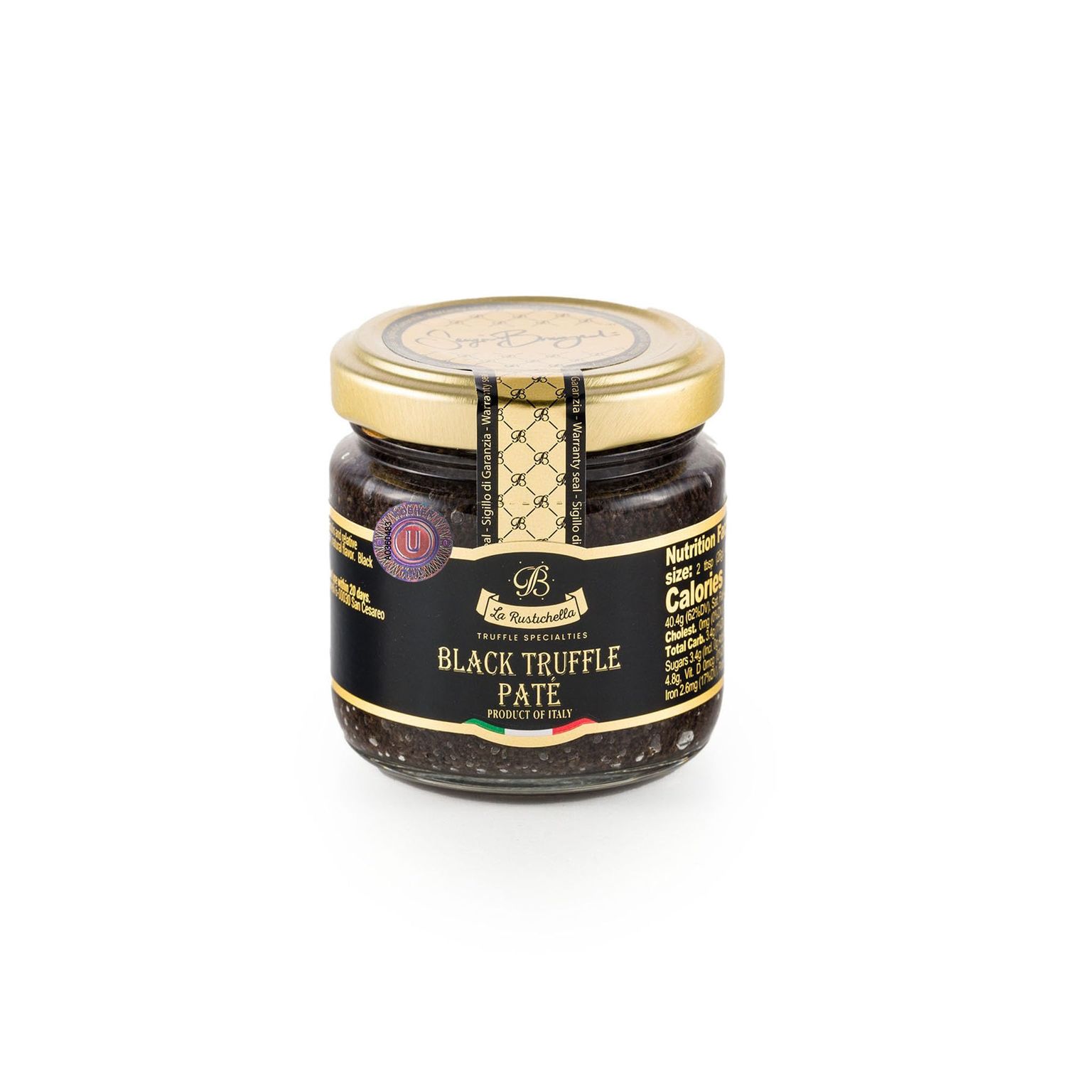 La Rustichella - Black Truffle Pat 3.17 oz (90 gr) - Kosher - 100% Made in Italy | Vegan, Gluten-Free, Cholesterol-Free