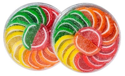 Boston Fruit Slices - SET OF TWO 11oz Acetate Circles - America&#39;s Original Fruit Slices - Vegan, Gluten Free, Completely Allergen Free!