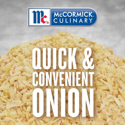 McCormick Culinary Minced Onion, 17 oz - One 17 Ounce Container of Dried Minced Onion Flakes, Perfect for Soups, Sauces, Meatballs, Relishes and Casseroles