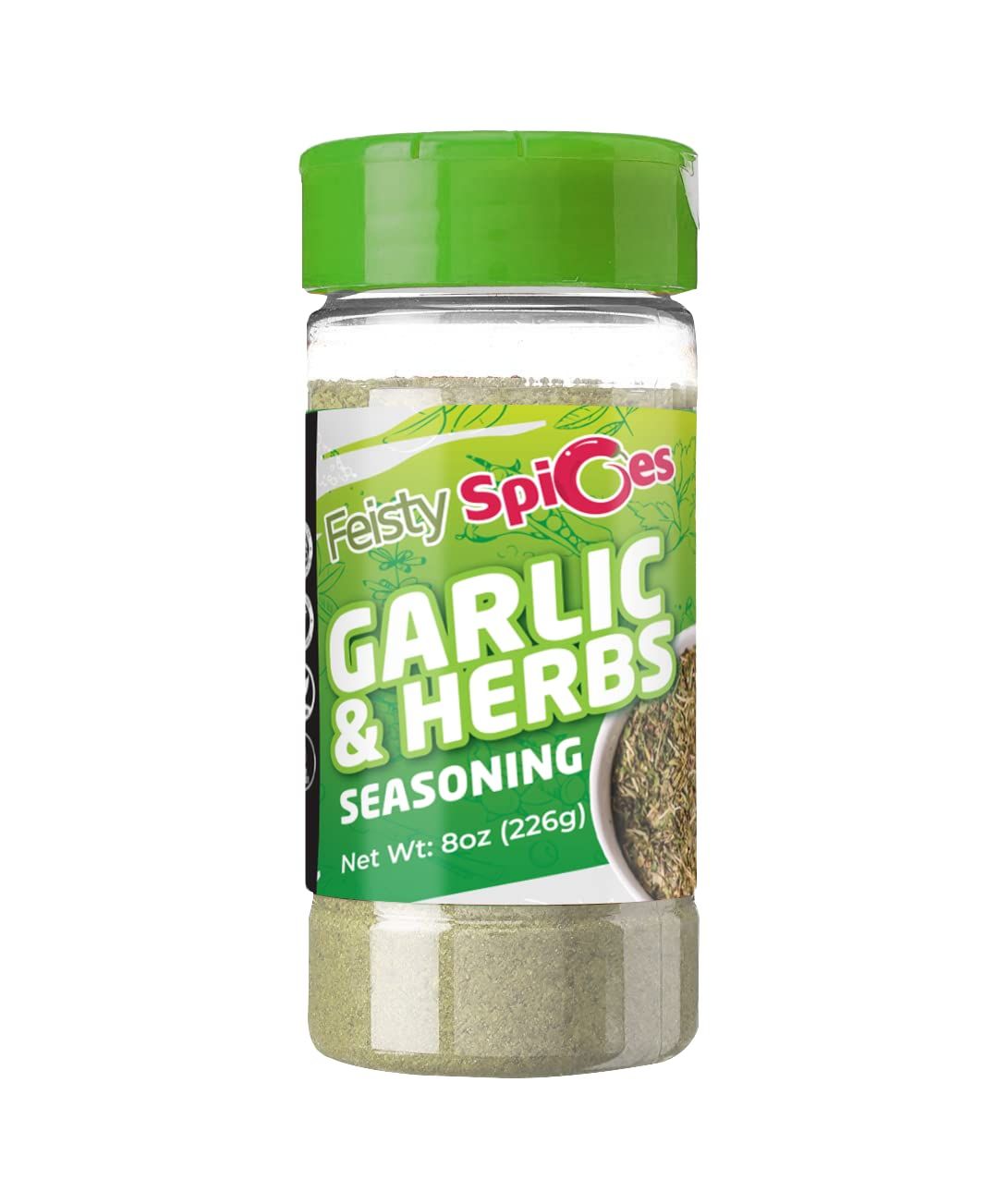 Feisty Spices Garlic and Herb Seasoning Premium All Natural &amp; Healthy Spice Blend for Chicken, Seafood &amp; Vegetables - Kosher, Salt-Free, Gluten-Free, Vegan &amp; Keto Friendly