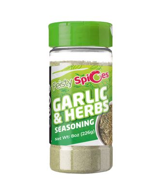 Feisty Spices Garlic and Herb Seasoning Premium All Natural &amp; Healthy Spice Blend for Chicken, Seafood &amp; Vegetables - Kosher, Salt-Free, Gluten-Free, Vegan &amp; Keto Friendly