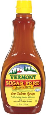 Maple Grove Farms, Vermont Butter Pancake Syrup with Vitamins, Sugar Free, 12 Ounce