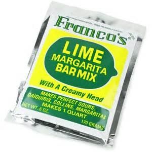 Cocktail Mix Franco&#39;s Lime Bar Mix 6 Oz. Single Pouch/ 1 Quart