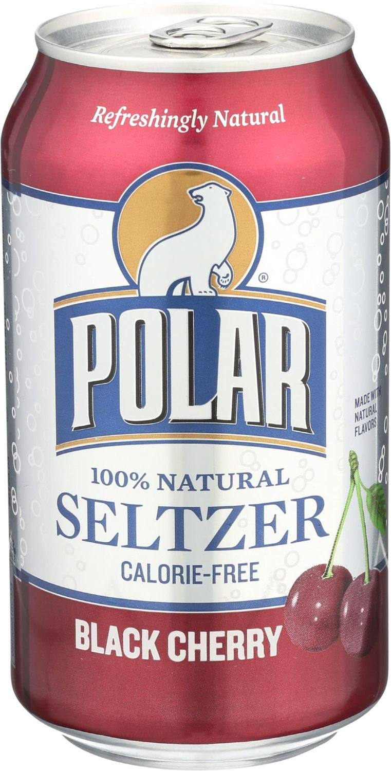 Polar Seltzer Water, Black Cherry, 12 fl oz