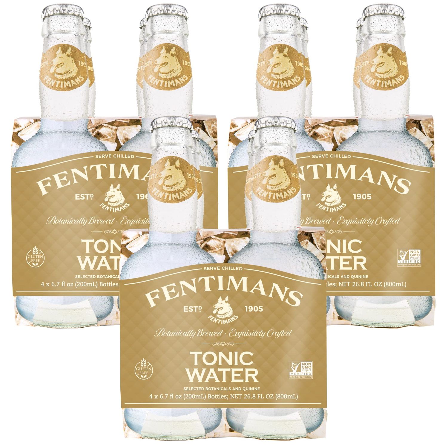 Fentimans Sparkling Tonic Water - Crafted Tonic Water with Quinine, All Natural Mixer, No Artificial Flavors, Preservatives or Sweeteners, Craft Soda, Botanically Brewed - 6.7 Fl Oz (Pack of 12)