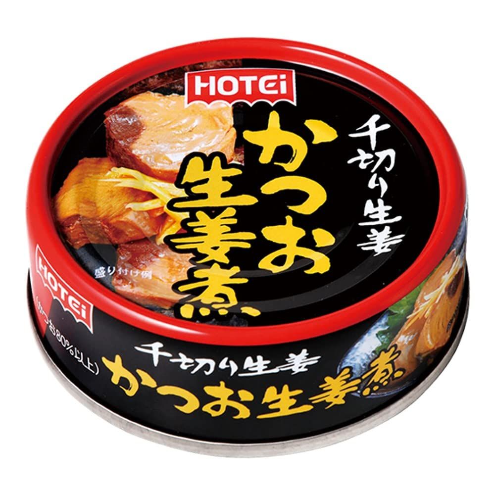 Boiled Bonito Ginger Seafood Side Dish 2.5oz 4pcs Japanese Canned Food Hotei Foods Ninjapo