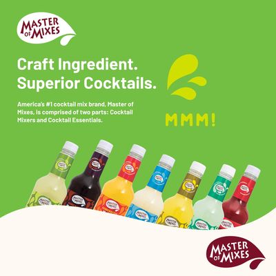 Master of Mixes Margarita / Daiquiri Drink Mixes Variety, Ready to Use, 1 Liter Bottles (33.8 Fl Oz), Pack of 6 Flavors + Margarita Salt