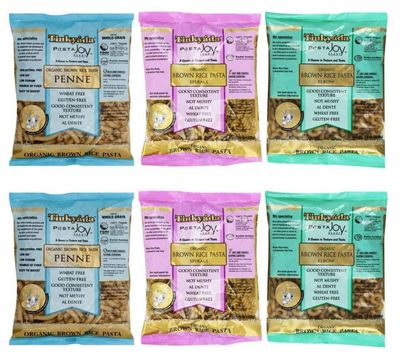 Tinkyada Organic Gluten-Free Brown Rice Pasta 3 Shape Variety Bundle: (2) Elbow Pasta, (2) Spirals Pasta, and (2) Penne Pasta, 12 Ounce Ea.