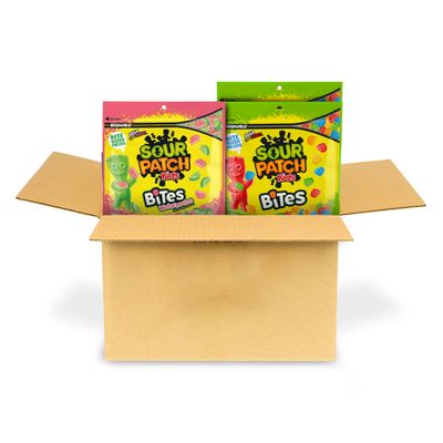 SOUR PATCH KIDS Bites Original and Watermelon Soft &amp; Chewy Candy Variety Pack, Bulk Candy, 3 - 12 oz Bags