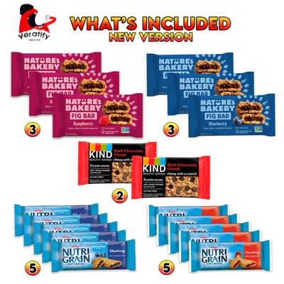 Veratify - Healthy Mixed Snack Box & Snacks Gift Variety Basket - Perfect for Men, Women, Adults, Office, School, College, Work - Variety Assortment Gift Basket - (Gift Care Package 66 Count)