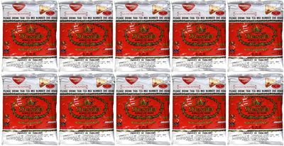 WHOLESALE 10 Bags Number One The Original Thai Iced Tea Mix 4,000 Gram - Number One Brand Imported From Thailand - Great for Restaurants That Want to Serve Authentic and Thai Iced Teas, 400g Bag