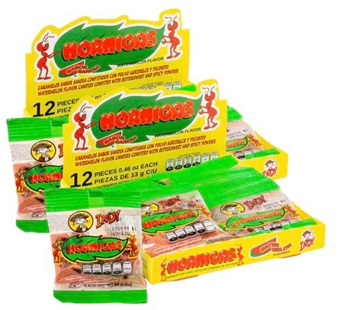 2 Packs - Hormigas Watermelon Flavor Mexican Candies Confited with Spicy Powder 24 pcs