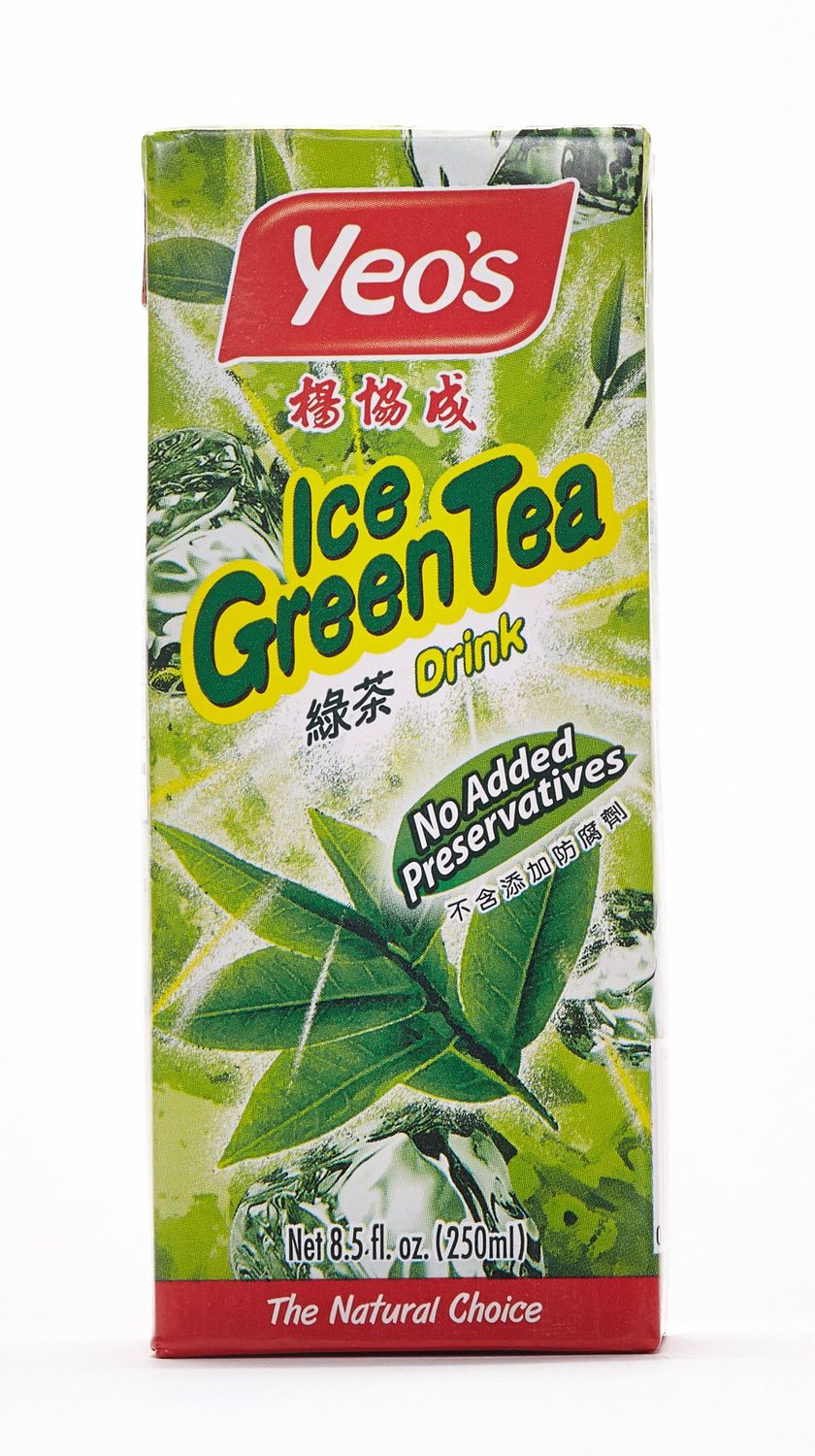 Yeo&#39;s Iced Green Tea Drink, 8.5 Oz (Pack of 24) Cartons - No Artificial Additives - Full of Antioxidants and Minerals - Aqueous Extract of Green Tea and Jasmine