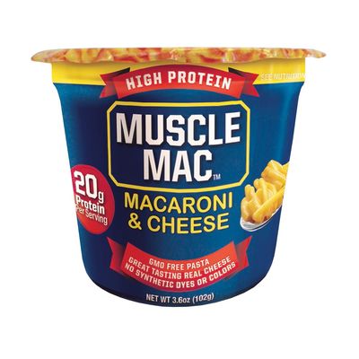 Muscle Mac High Protein Macaroni &amp; Cheese, 20g Protein per Serving, No Synthetic Dyes or Colors, Non-GMO, 6.75 Ounce (Pack of 10)