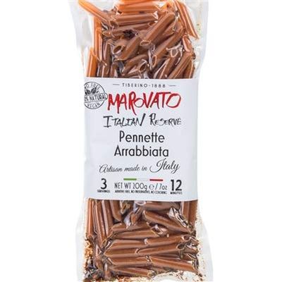 Tiberino&#39;s Real Italian Meals Spicy Pennette Arrabiata - 7 oz of All-Natural, GMO-Free, Sun-Dried Italian Pasta Imported from Italy! One-Pan Cooking - No Straining Needed