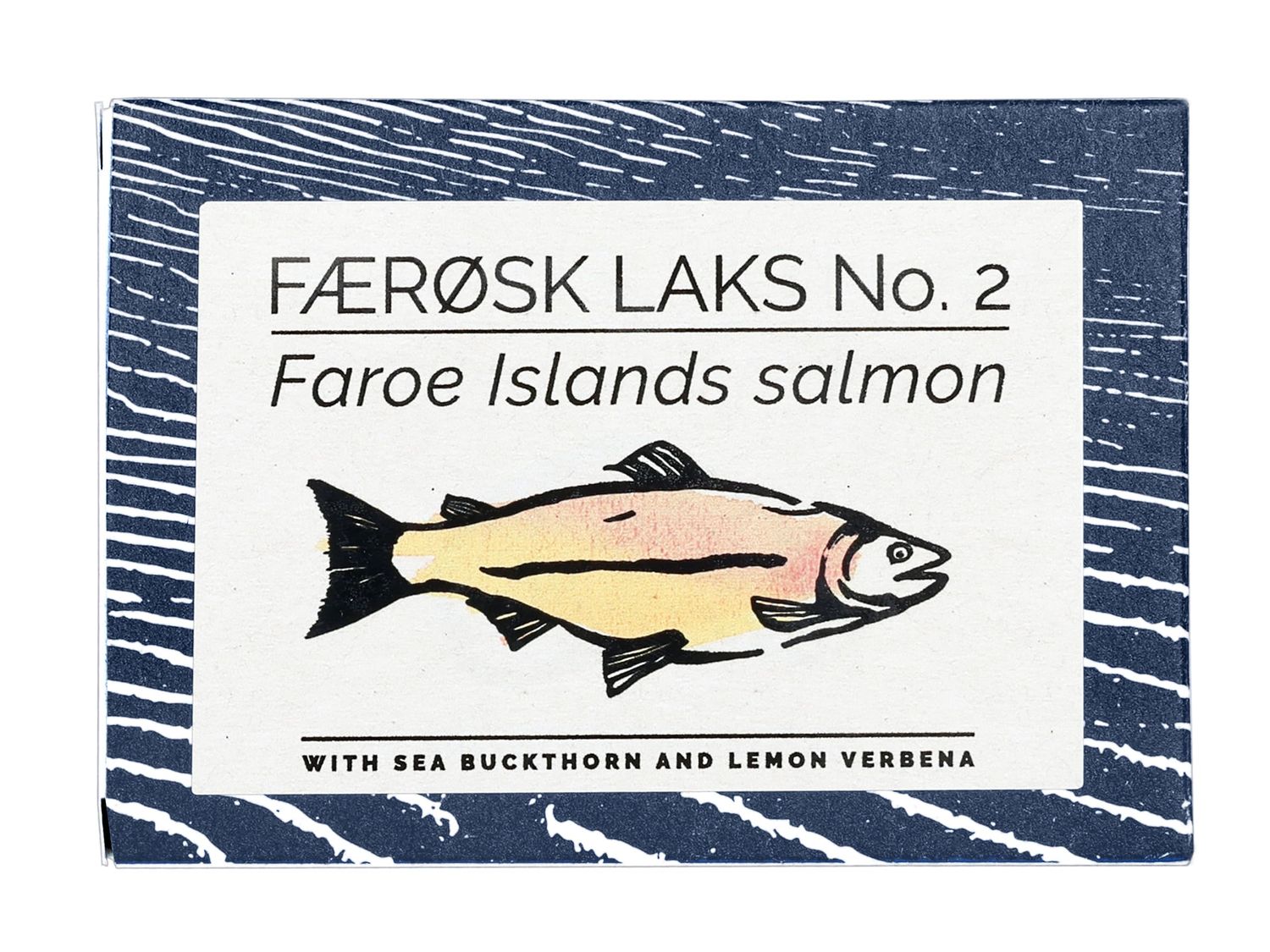 Fangst Faerosk Laks No.2 | Tinned Faroe Islands Salmon with Sea Buckthorn and Lemon Verbena | 1 x 110g