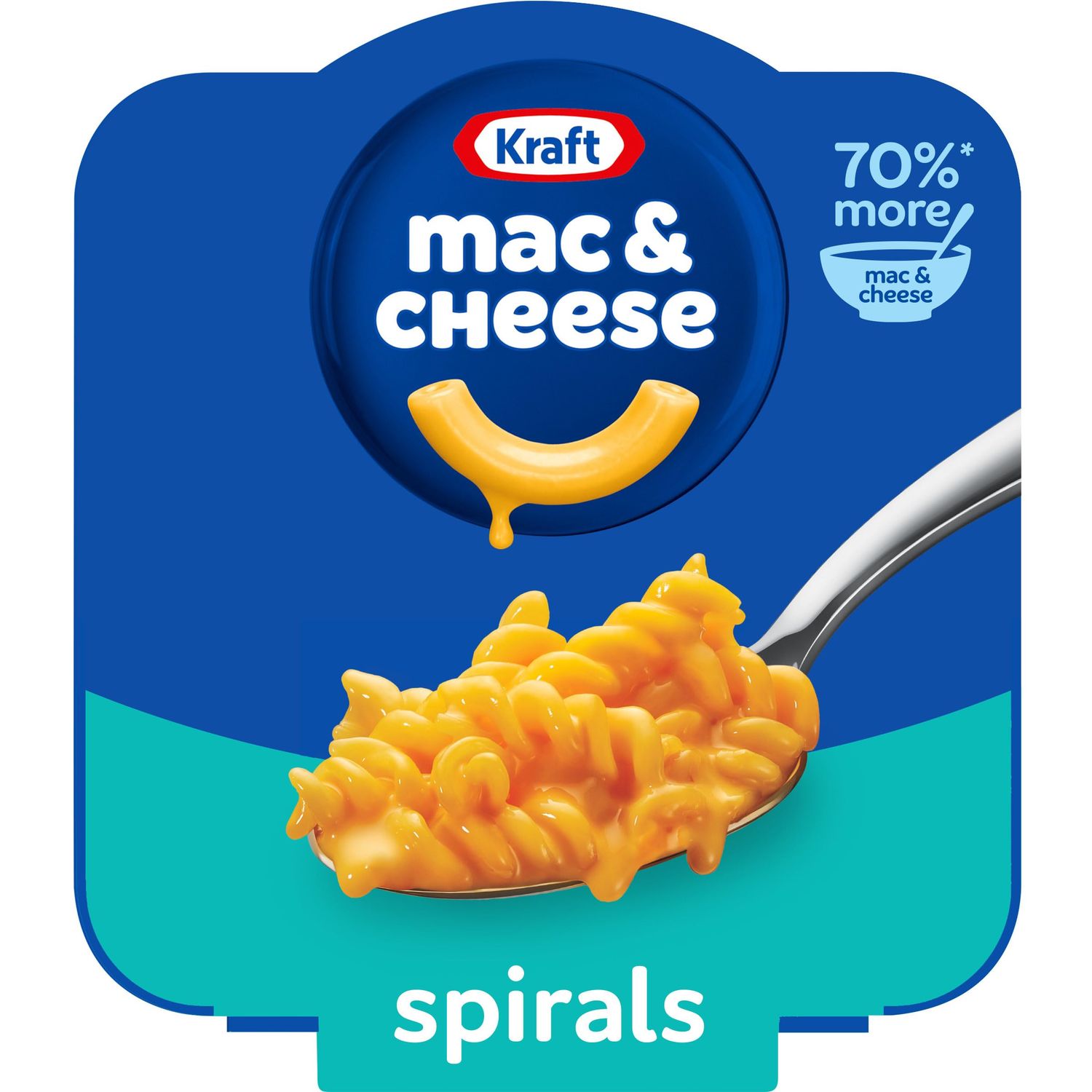 Kraft Spirals Original Mac &amp; Cheese Macaroni and Cheese Dinner Big Bowl Dinner, 3.5 oz Tray