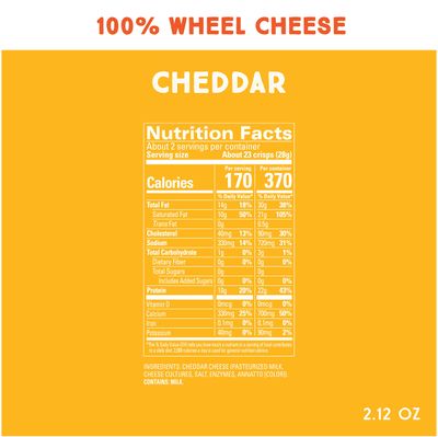 Whisps Cheese Crisps Cheddar Cheese | Protein Chips | Healthy Snacks | Protein Snacks, Gluten Free, High Protein, Low Carb Keto Food (2.12 Oz, 4 Pack)