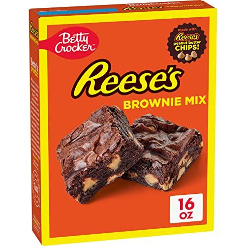 Betty Crocker REESE&#39;S Brownie Mix with REESE&#39;S Peanut Butter Chips, Holiday Baking, 16 oz